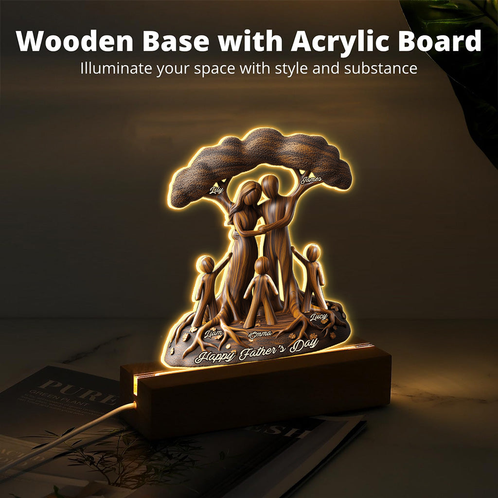 To Us You're The World - Personalized Father Custom Shaped Plaque