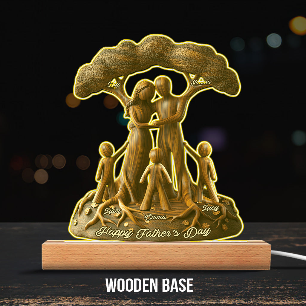 To Us You're The World - Personalized Father Custom Shaped Plaque