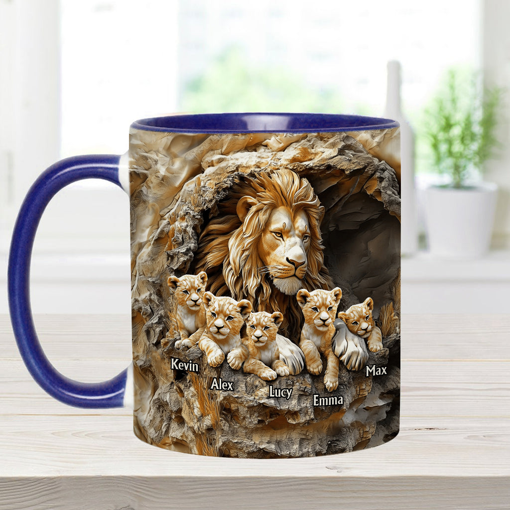 Papa Löwe - Personalisierte Tasse mit Vater-Akzent