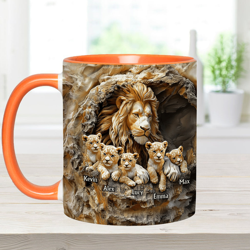 Papa Löwe - Personalisierte Tasse mit Vater-Akzent