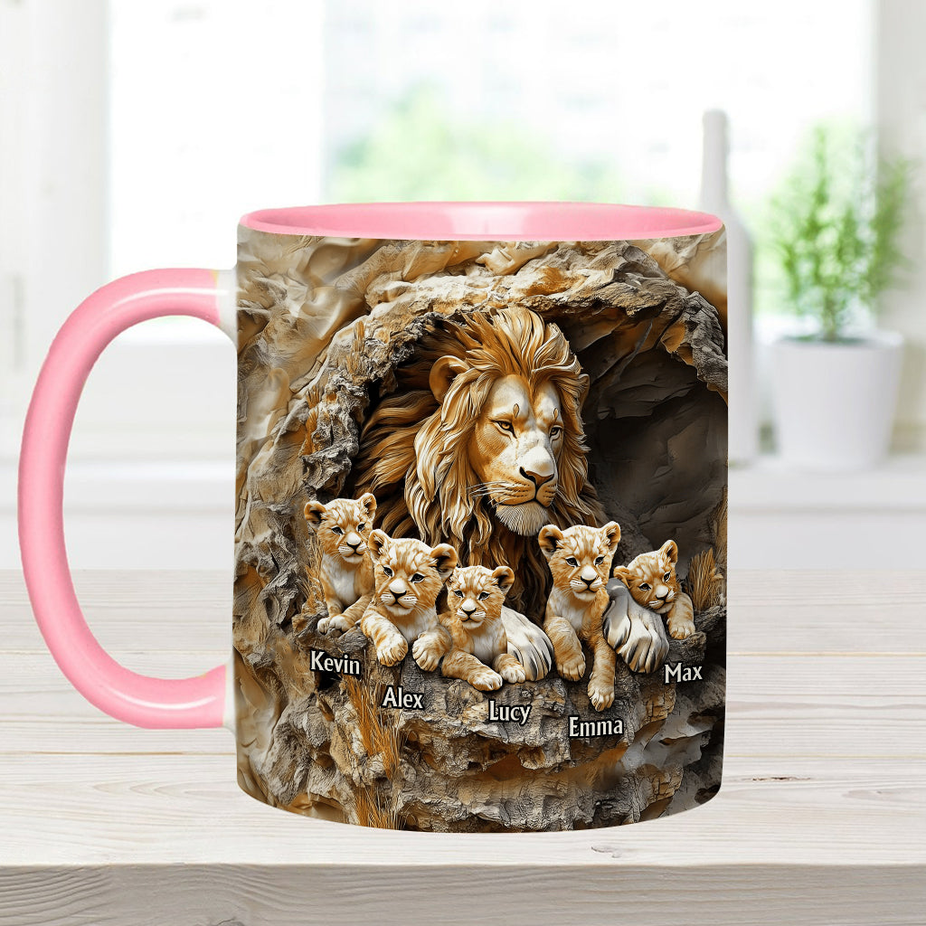Papa Löwe - Personalisierte Tasse mit Vater-Akzent