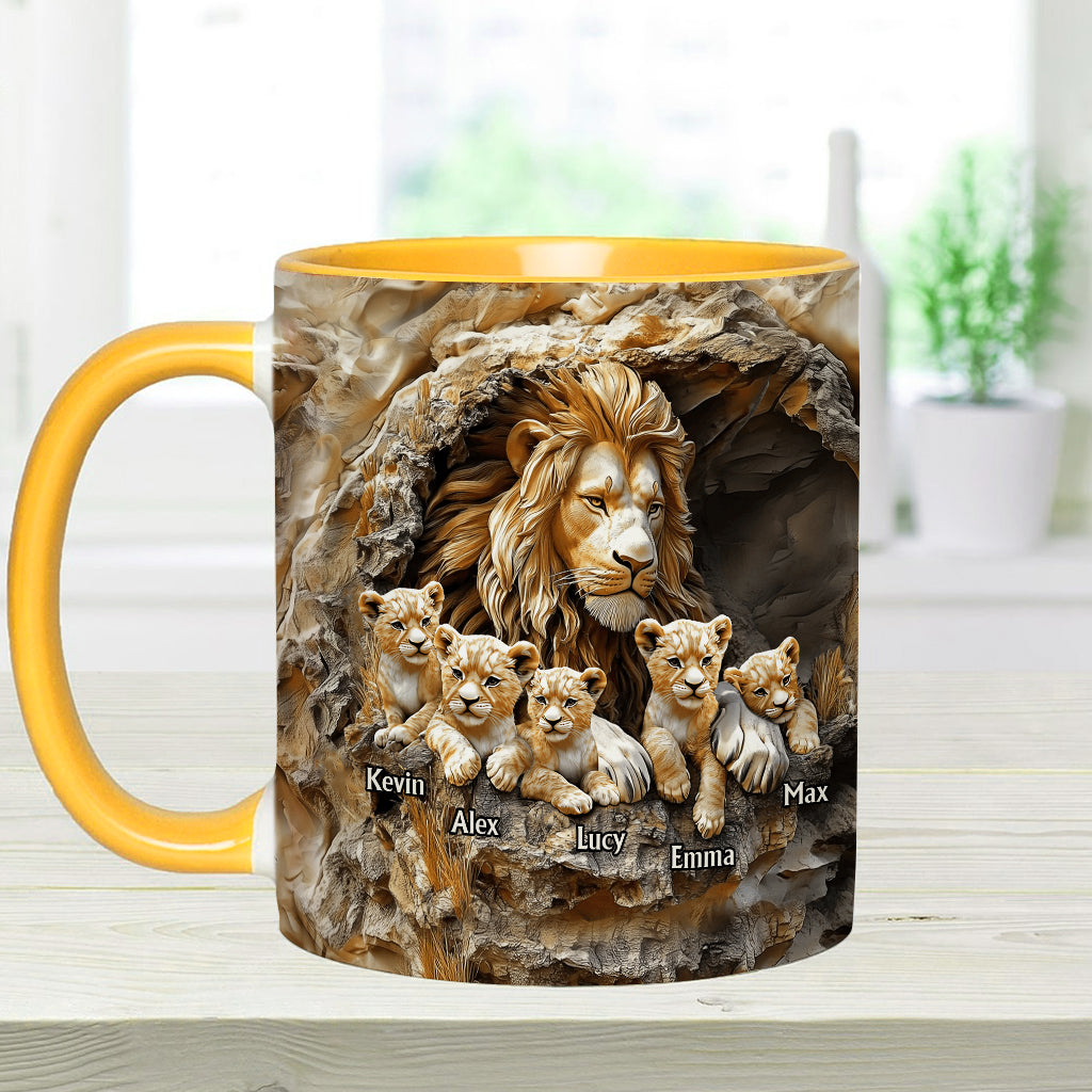 Papa Löwe - Personalisierte Tasse mit Vater-Akzent