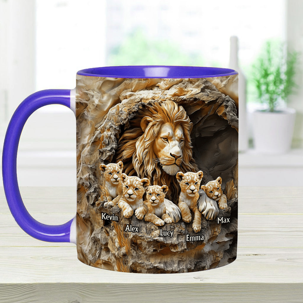 Papa Löwe - Personalisierte Tasse mit Vater-Akzent