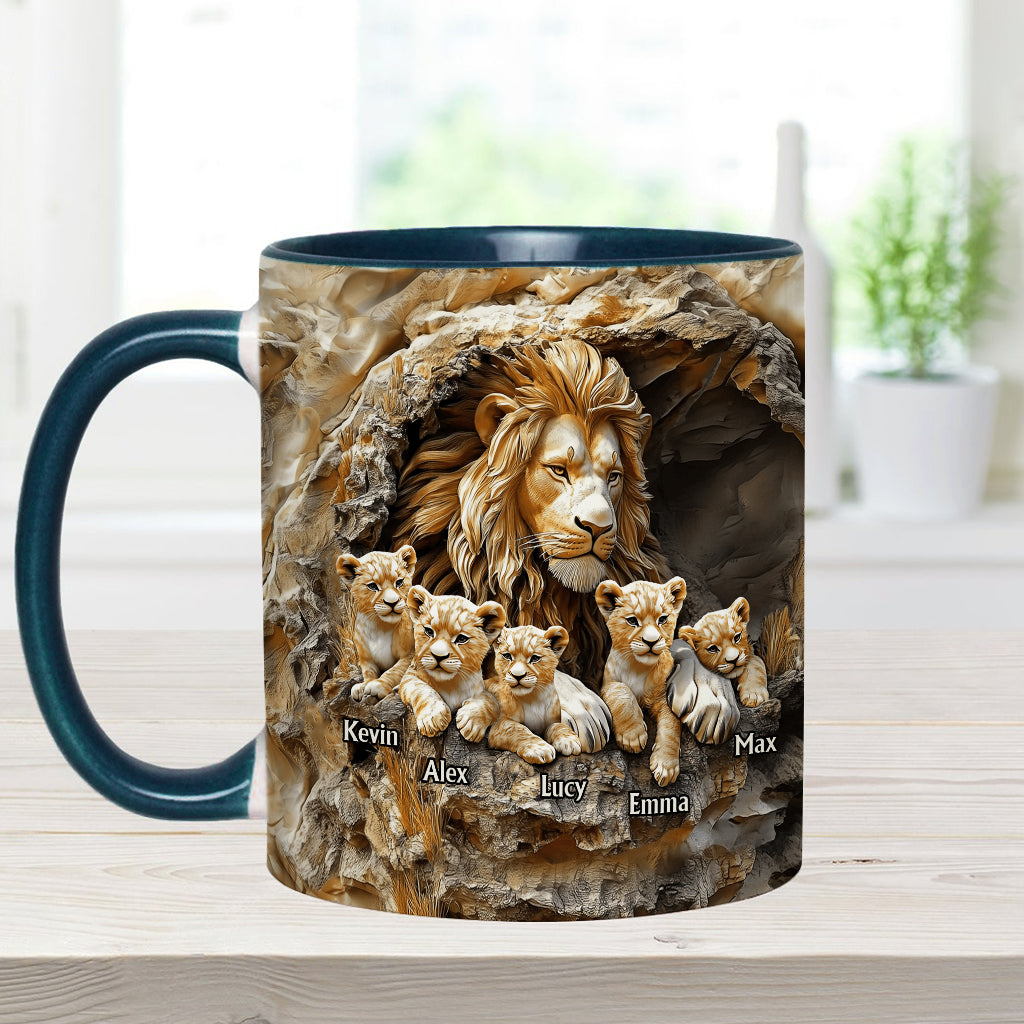 Papa Löwe - Personalisierte Tasse mit Vater-Akzent
