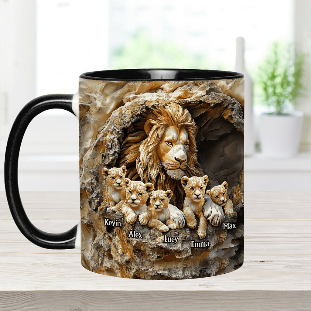 Papa Löwe - Personalisierte Tasse mit Vater-Akzent