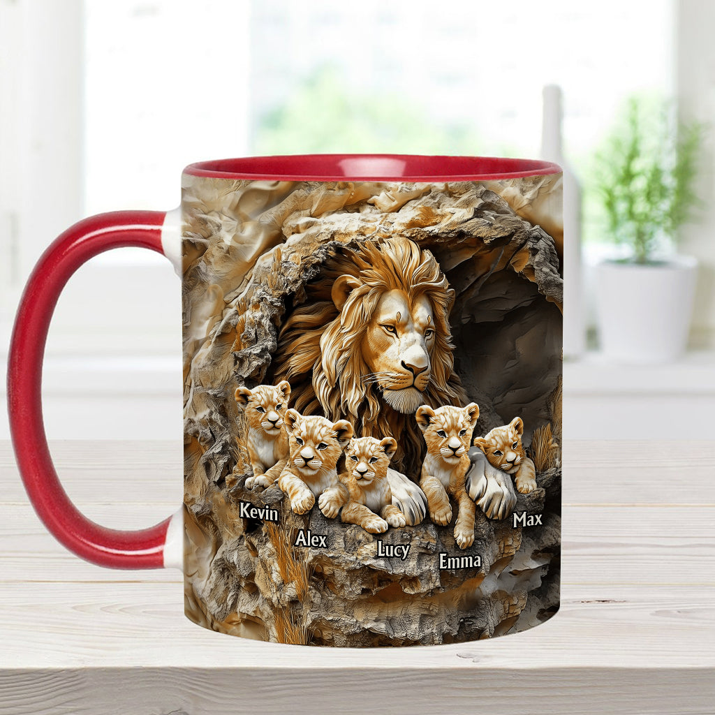 Papa Löwe - Personalisierte Tasse mit Vater-Akzent