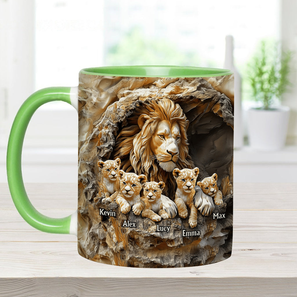 Papa Löwe - Personalisierte Tasse mit Vater-Akzent