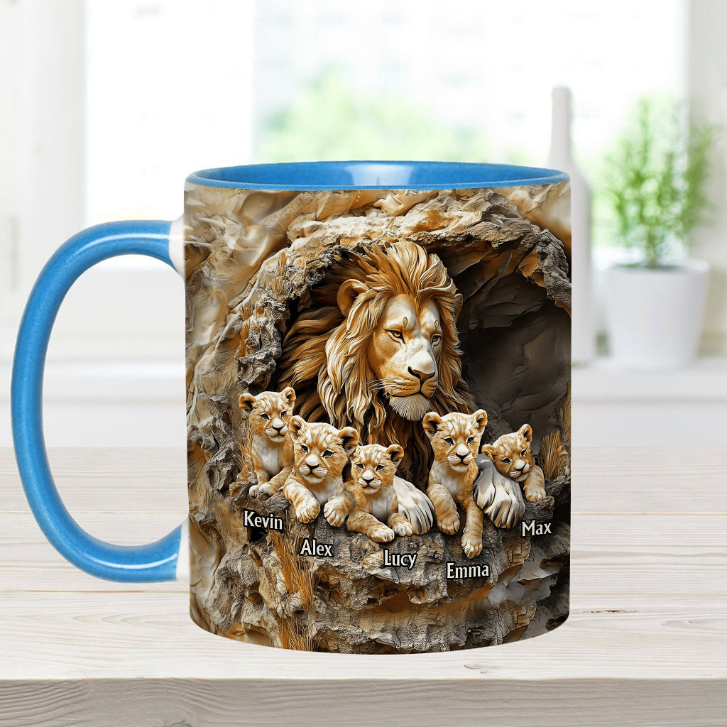 Papa Löwe - Personalisierte Tasse mit Vater-Akzent