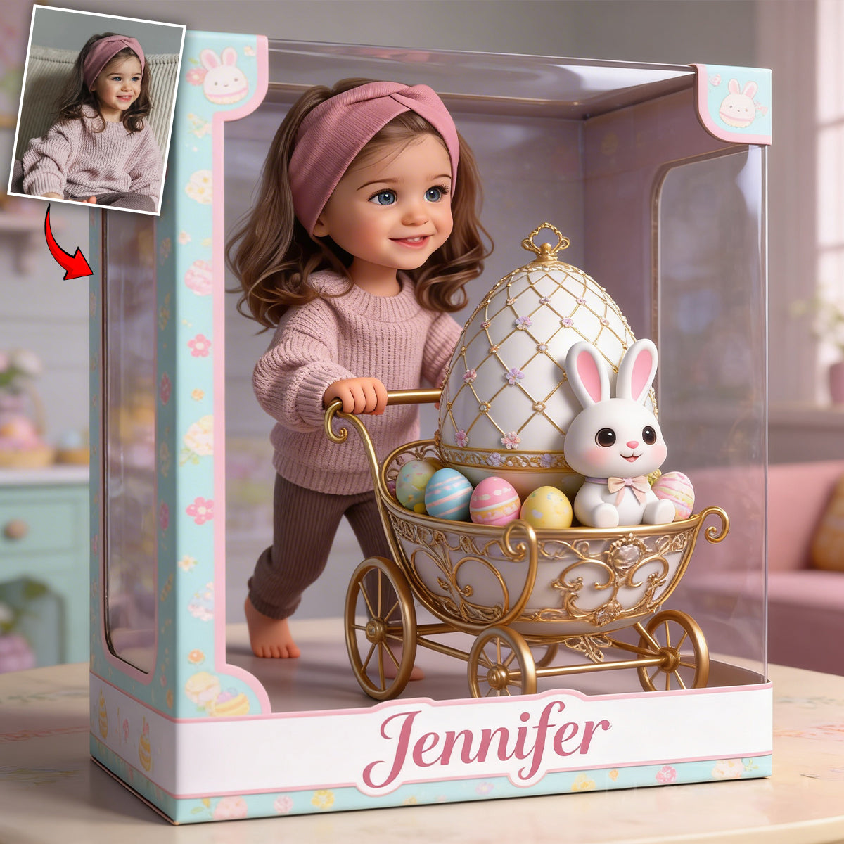 Custom Any Photo Best Easter Gift - Personalized Kid Custom Shaped Acrylic Plaque