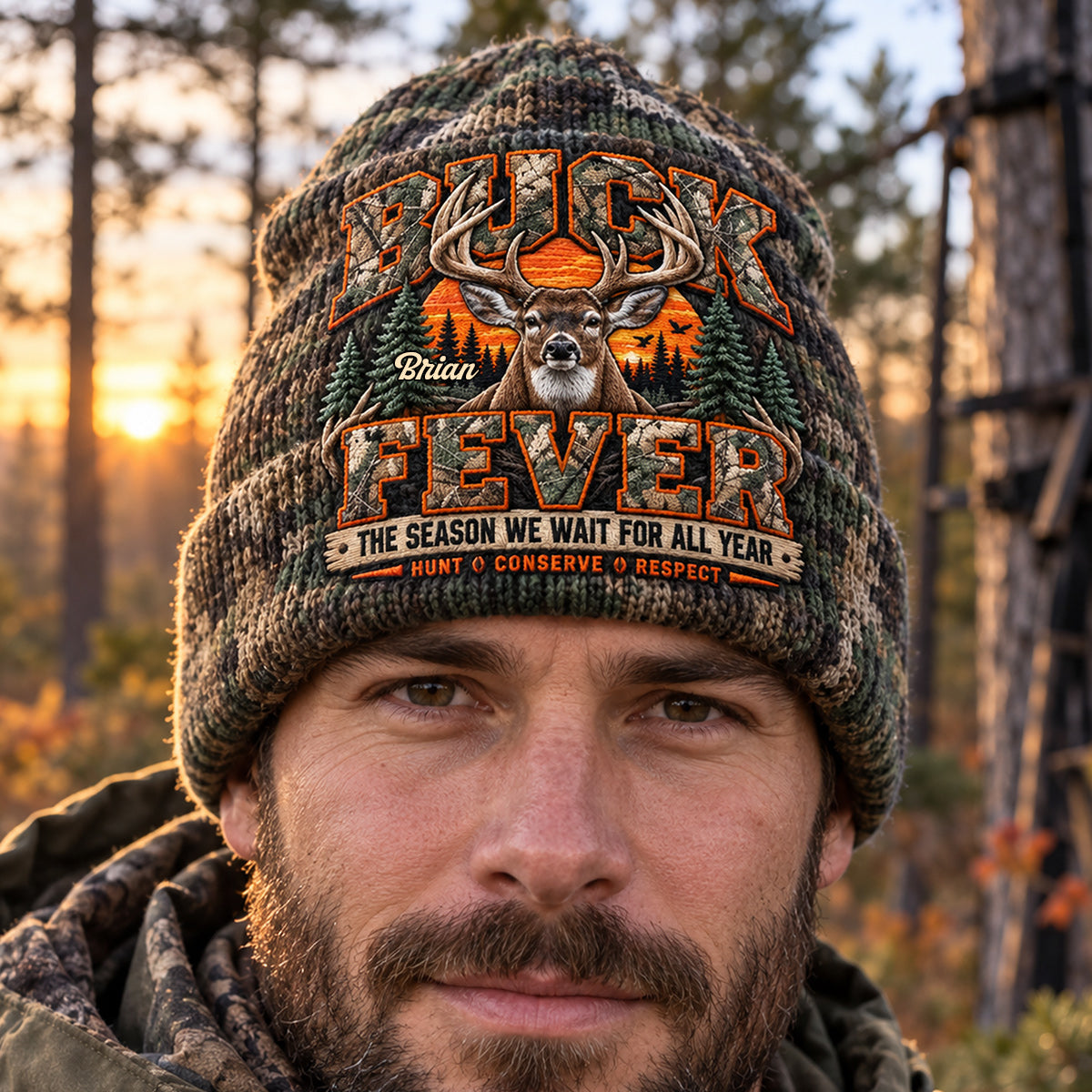 Buck Fever - Personalized Hunting Beanie Hat