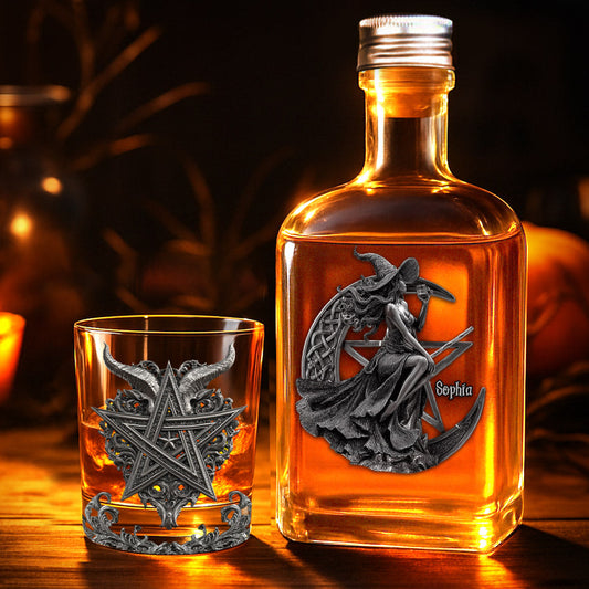 Der Hexenweg zum Whisky – Personalisierte Whiskyflasche und Glas