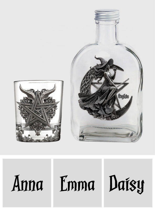Der Hexenweg zum Whisky – Personalisierte Whiskyflasche und Glas