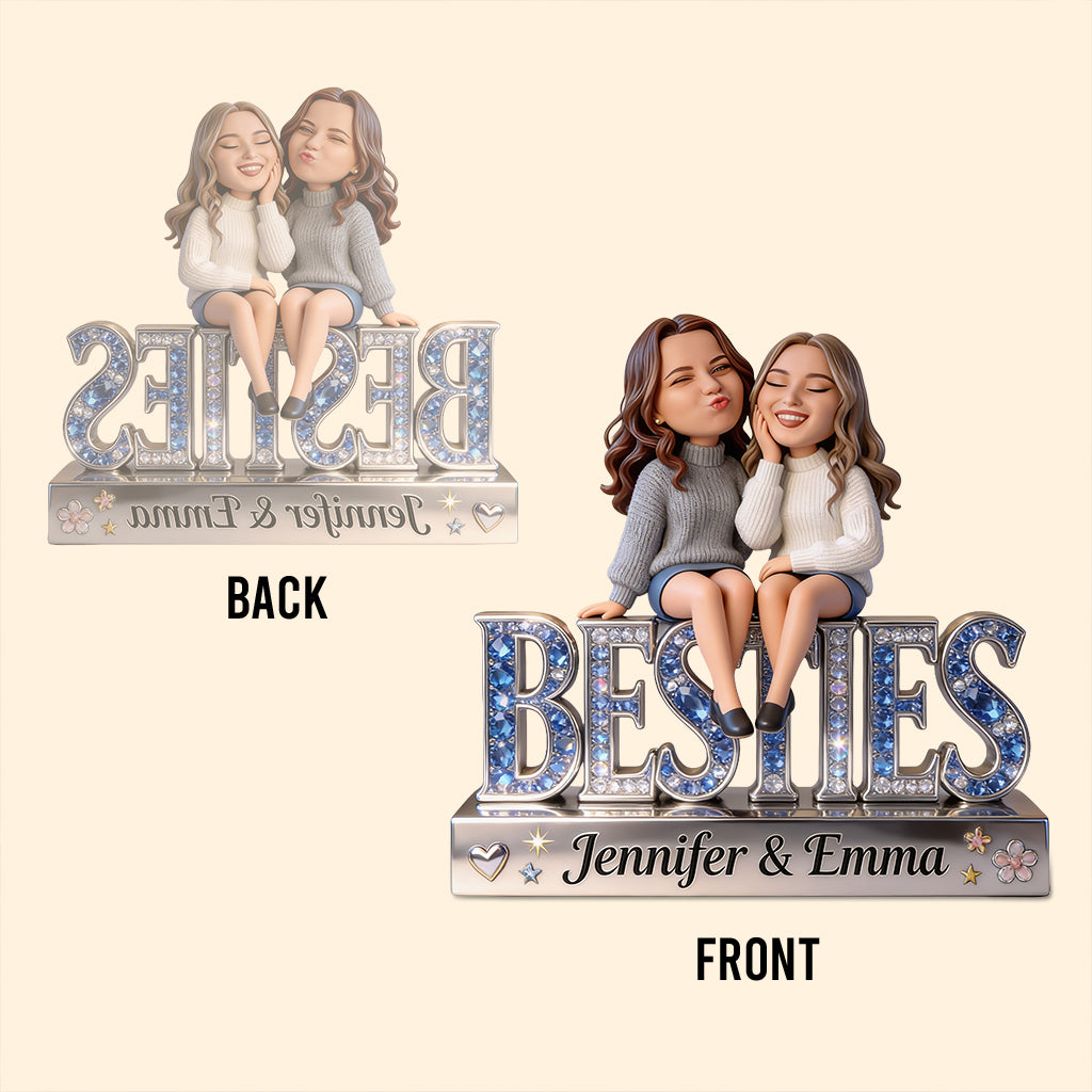 Custom Any Photo Best Gift For Bestie - Personalized Bestie Custom Shaped Acrylic Plaque