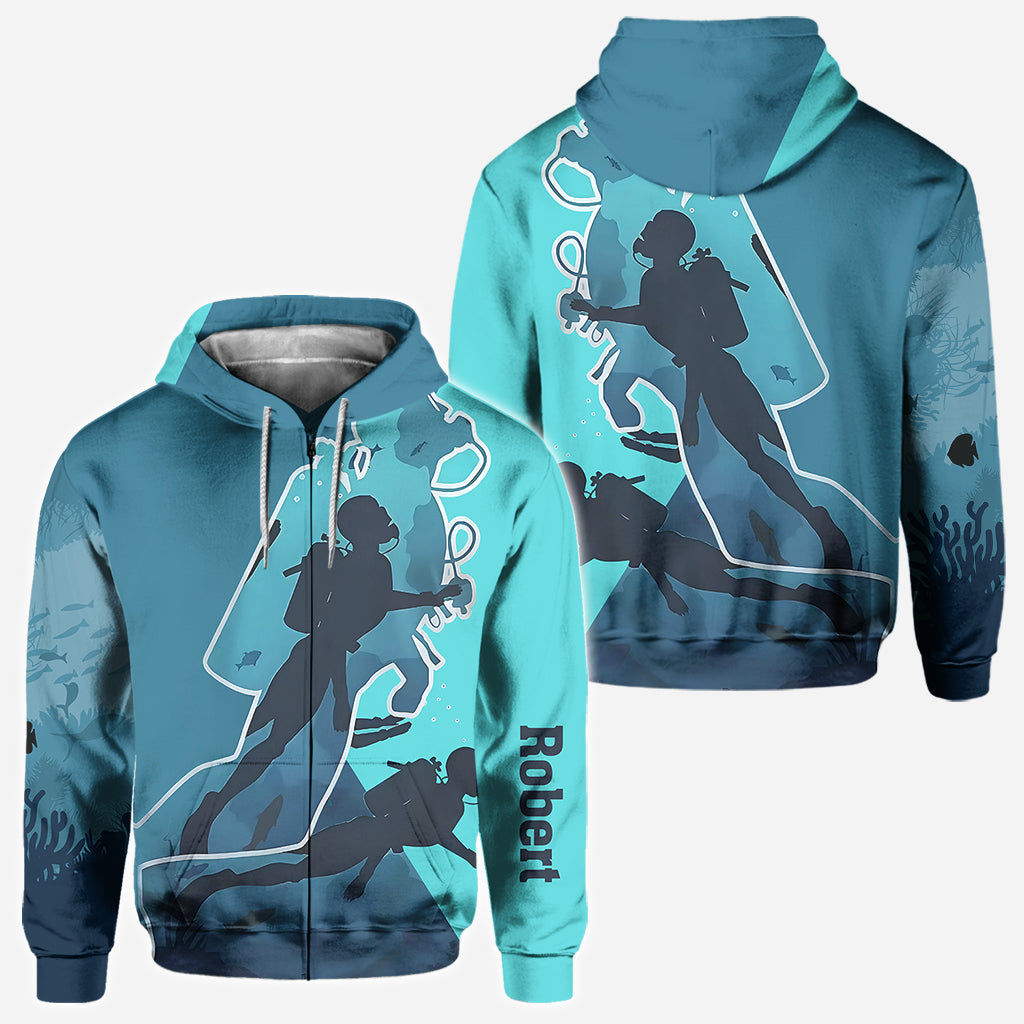 Ich liebe Tauchen – personalisiertes Taucher-T-Shirt