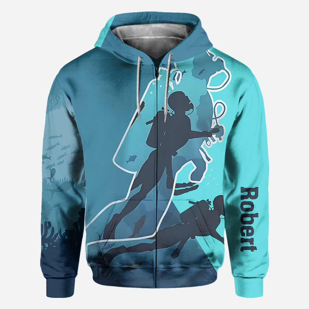 Ich liebe Tauchen – personalisiertes Taucher-T-Shirt