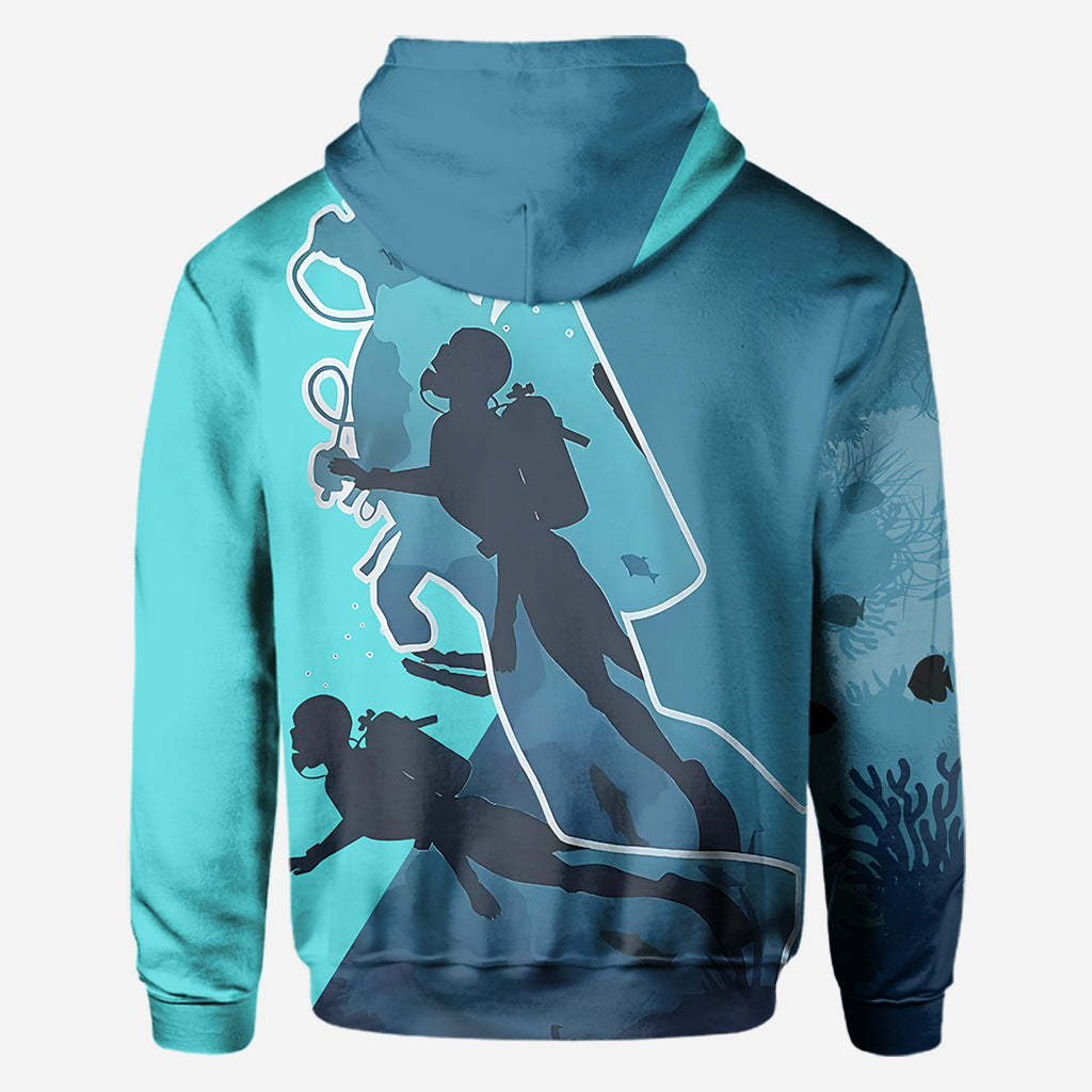 Ich liebe Tauchen – personalisiertes Taucher-T-Shirt