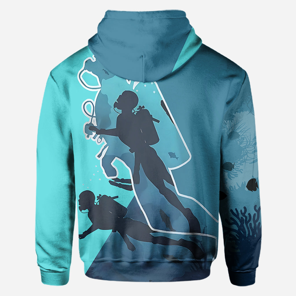 Ich liebe Tauchen – personalisiertes Taucher-T-Shirt