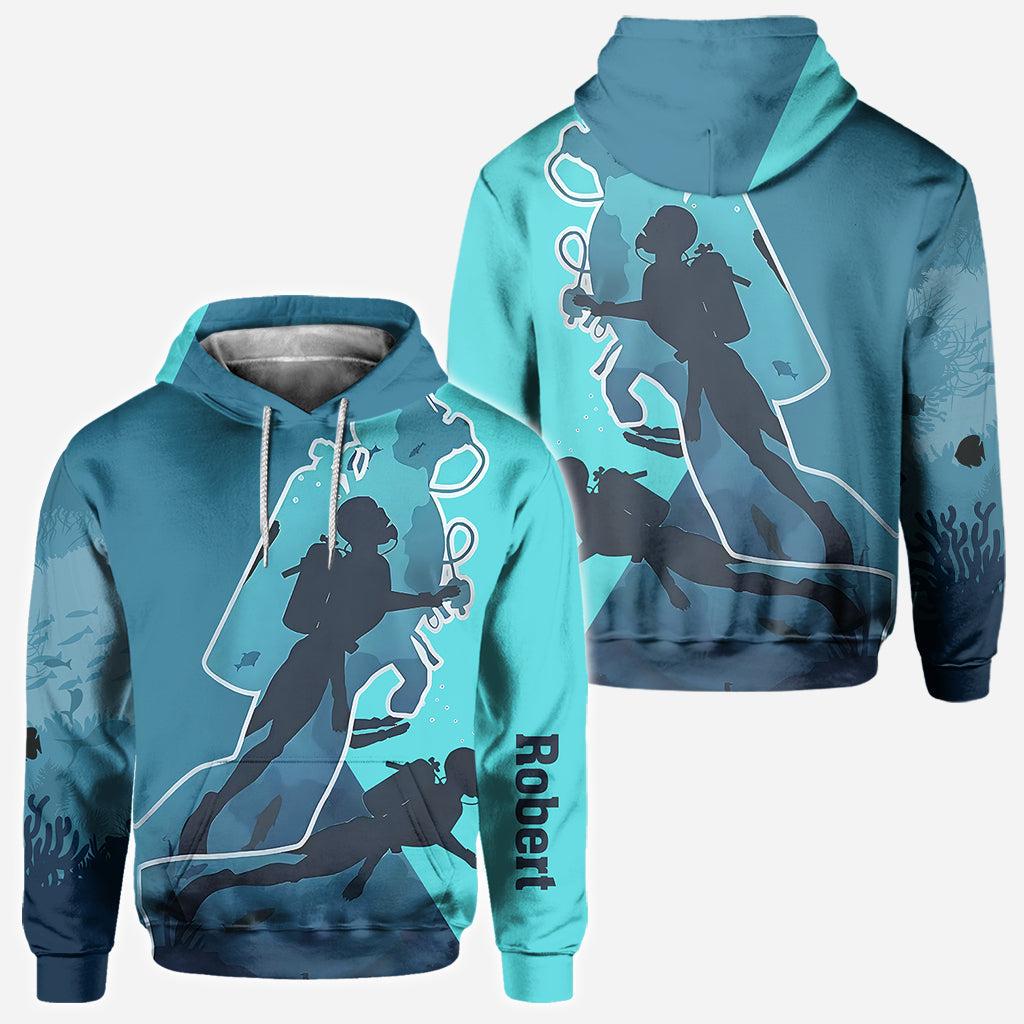 Ich liebe Tauchen – personalisiertes Taucher-T-Shirt