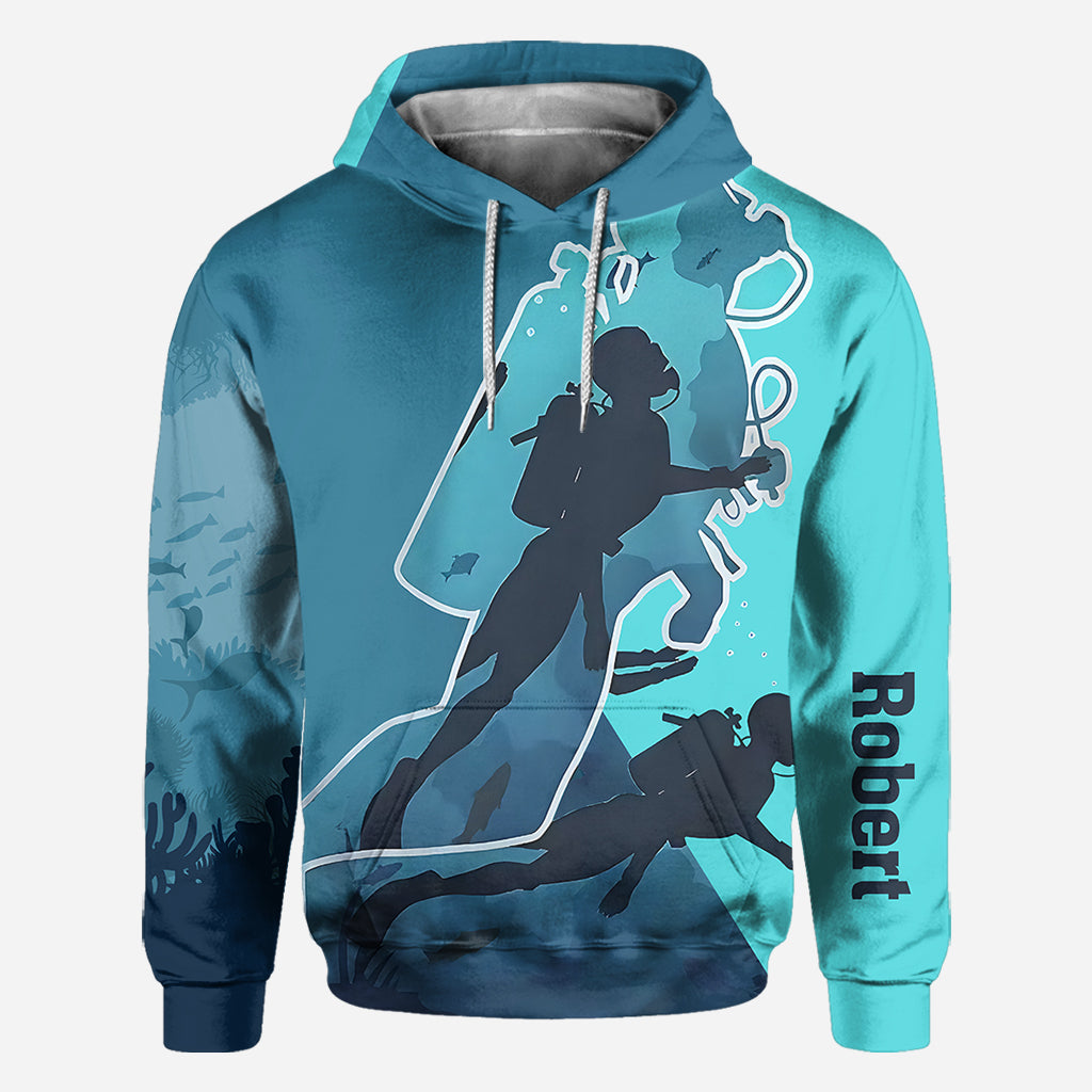 Ich liebe Tauchen – personalisiertes Taucher-T-Shirt