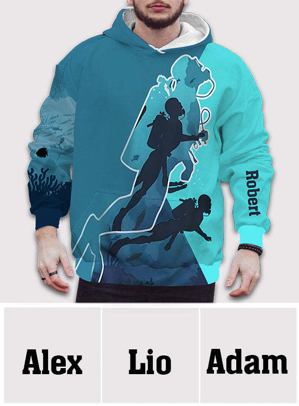 Ich liebe Tauchen – personalisiertes Taucher-T-Shirt