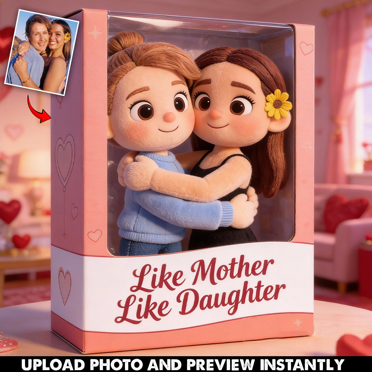 Ich liebe dich – Personalisierte Acrylplakette für Mutter (individuell geformt)