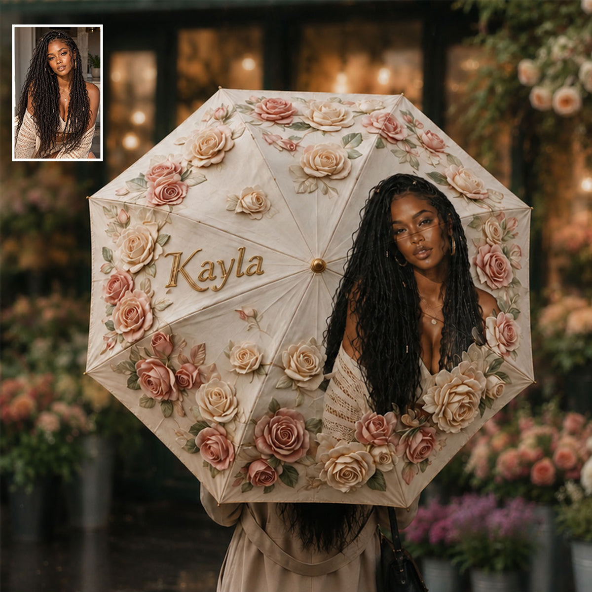 Custom From Any Photo - Personalized Self Love Umbrella