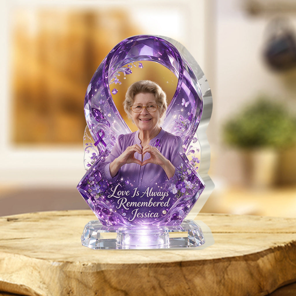 Jede Erinnerung zählt - Personalisierte Alzheimer Awareness Acrylplakette