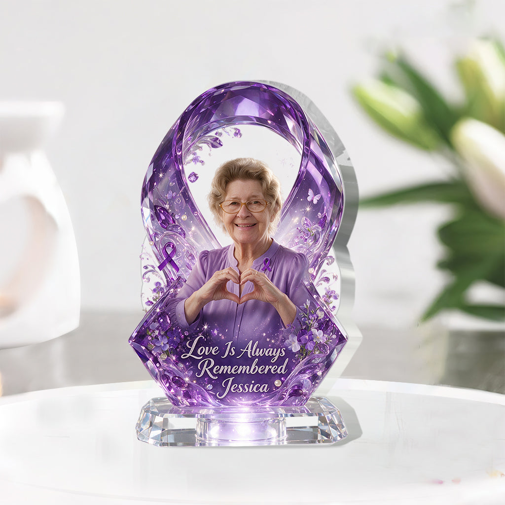 Jede Erinnerung zählt - Personalisierte Alzheimer Awareness Acrylplakette