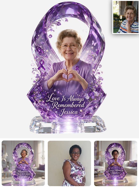 Jede Erinnerung zählt - Personalisierte Alzheimer Awareness Acrylplakette