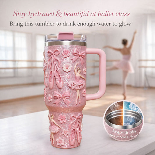 Ballettliebhaber – Personalisierter Ballettbecher mit Henkel