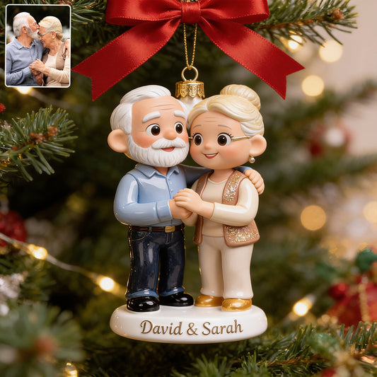 Merry Christmas - Personalized Couple Premium 3D Ornament