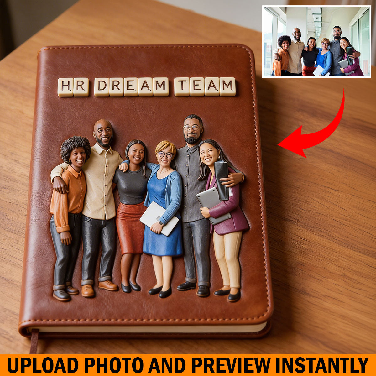 Dream Team - Personalized Colleague Leather Journal