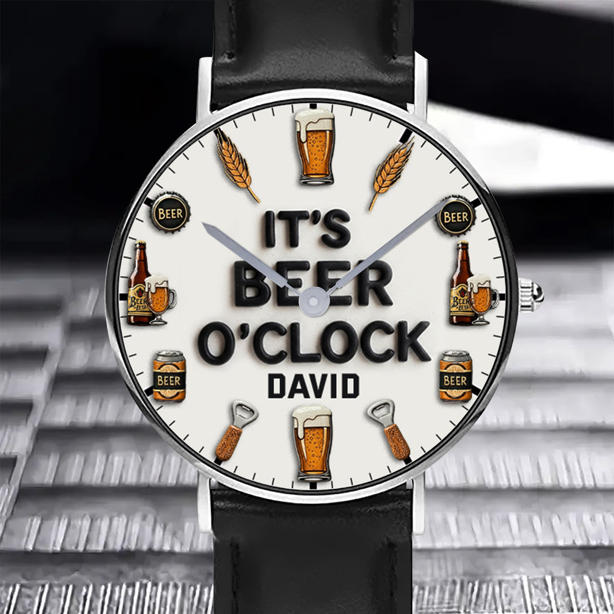 Zeit für Bier – Personalisierte Bier-Handuhr