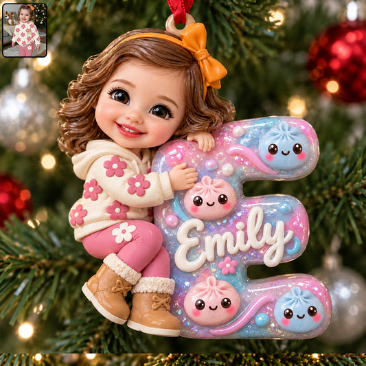 Dumpling Kid Buchstaben Geschenk für Kinder - Personalisierte Premium 3D Ornament