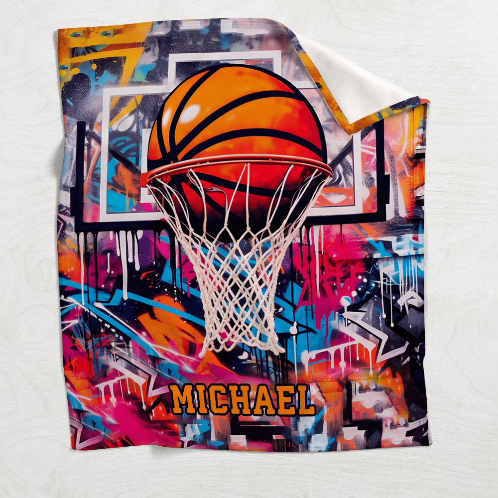 Cool Basketball Design - Personalized Basketball Blanket