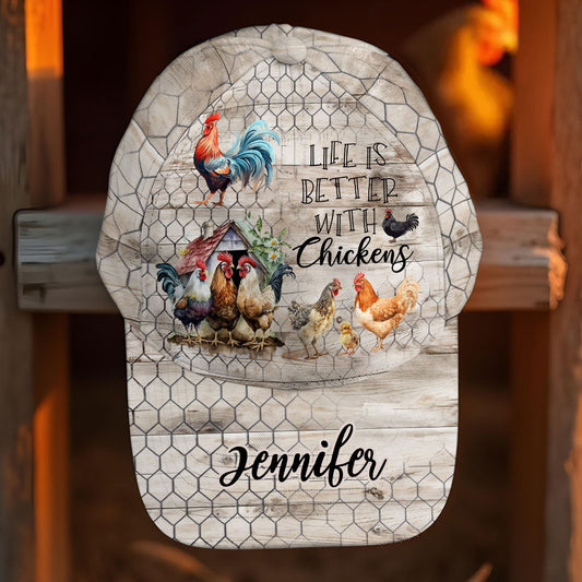 Das Leben ist besser mit Hühnern – Personalisierte Chicken Classic Cap
