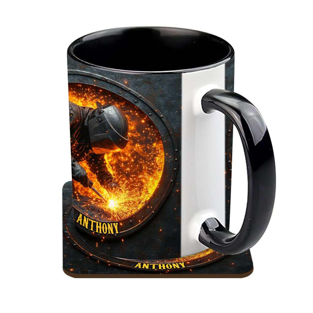 Gift For Welder Man - Personalized Welder Accent Mug
