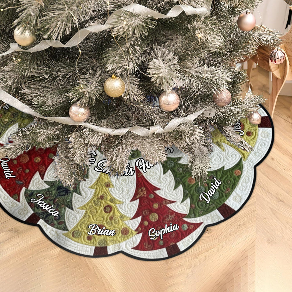 Weihnachtsbaum – Personalisierte Baumdecke in Familienform