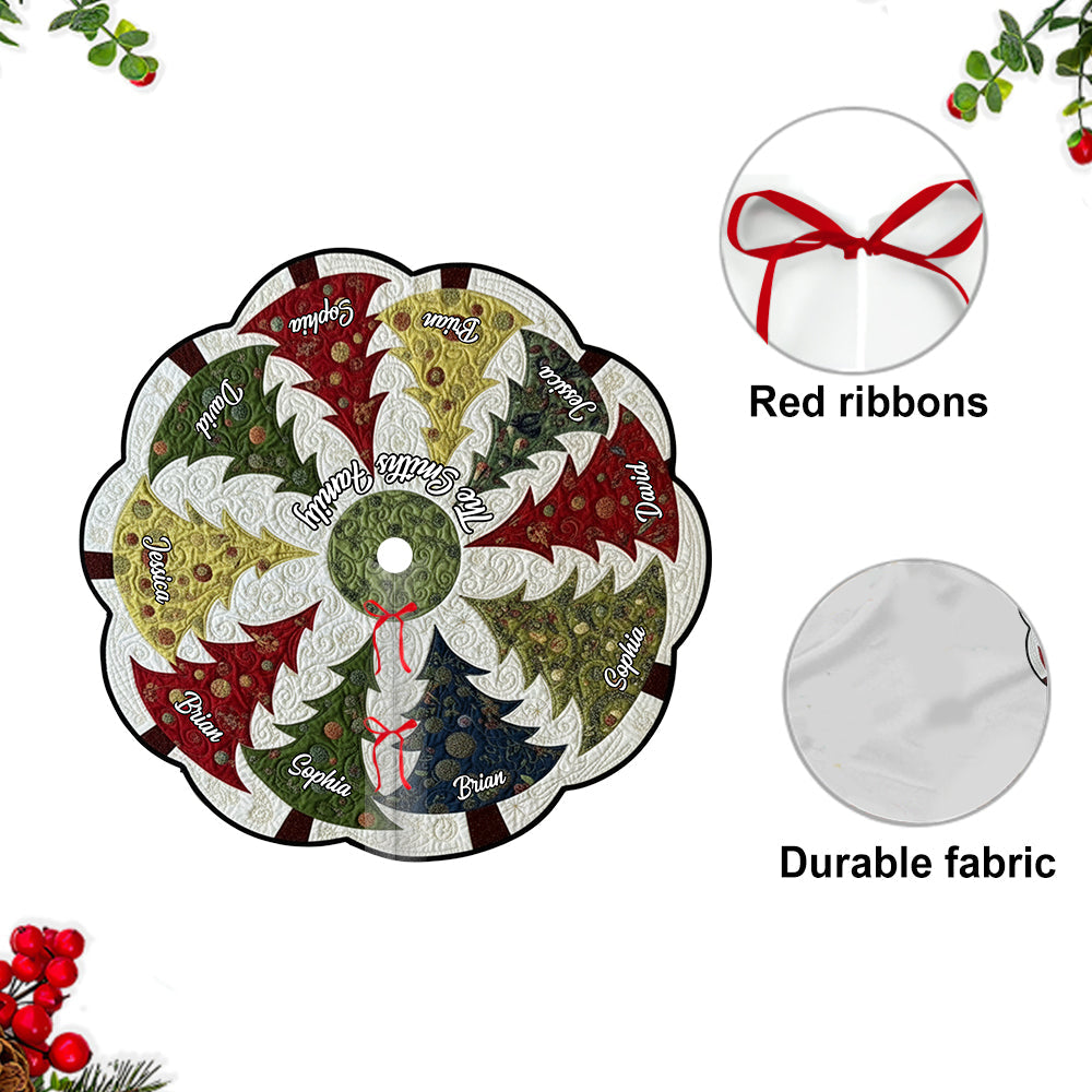 Weihnachtsbaum – Personalisierte Baumdecke in Familienform