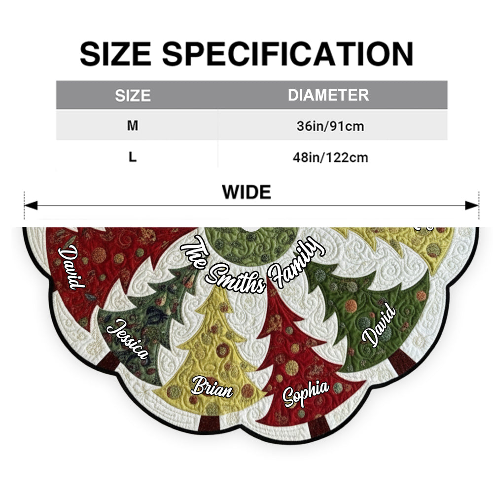 Weihnachtsbaum – Personalisierte Baumdecke in Familienform