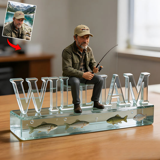 Custom Any Photo - Personalized Fishing Custom Shaped Acrylic Plaque