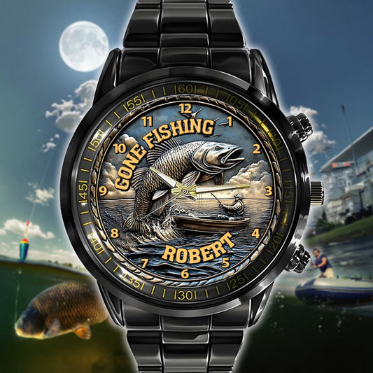Gone Fishing - Personalized Fishing Hand Watch