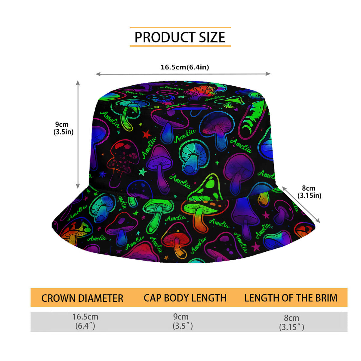 Geeignet für Ausflüge - Personalisierter Hippie-Bucket-Hat