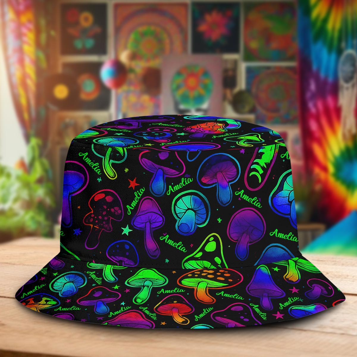 Geeignet für Ausflüge - Personalisierter Hippie-Bucket-Hat