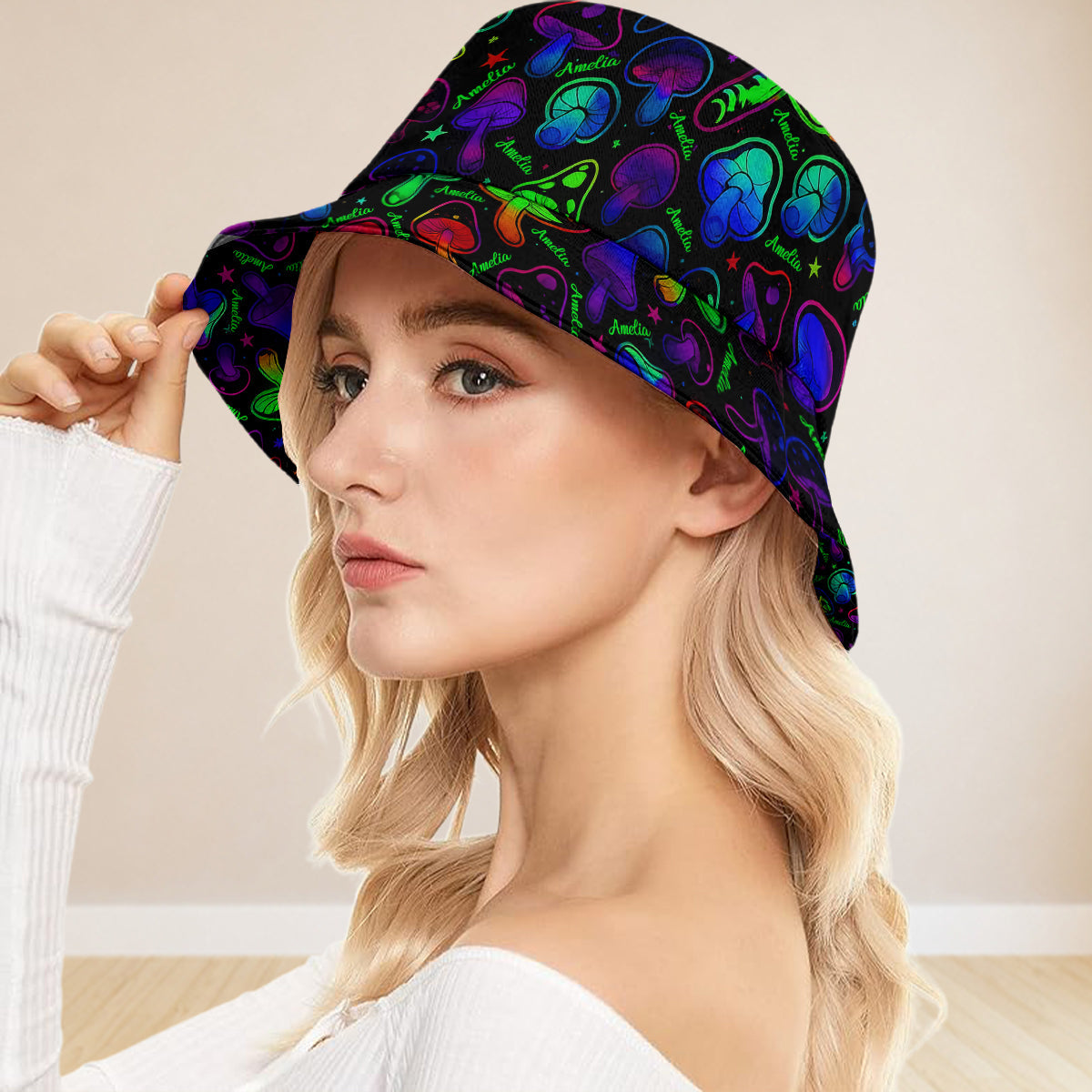 Geeignet für Ausflüge - Personalisierter Hippie-Bucket-Hat