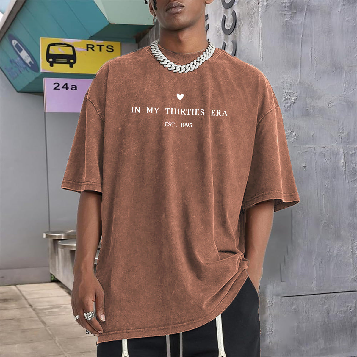 Birthday Gift - Personalized Birthday Washed T-Shirt
