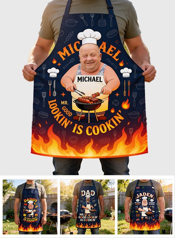 Grilling Dad, Dad Loves Cooking - Personalized Father Apron