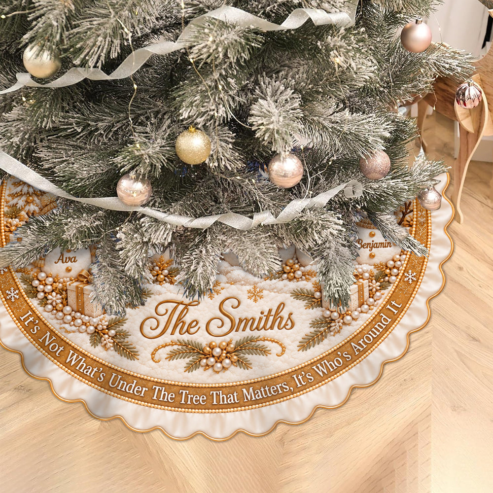 Our Family Magical Christmas - Personalized Family Shaped Tree Skirt