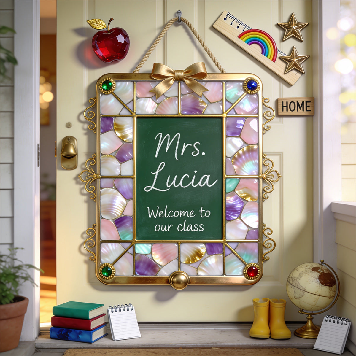 Teacher Gifts - Personalized Teacher Custom Shaped Wood Sign