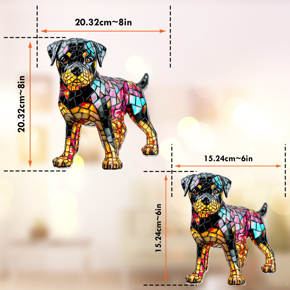 Ich liebe meinen Hund – Personalisierter Hunde-Fensterhänger-Sonnenfänger